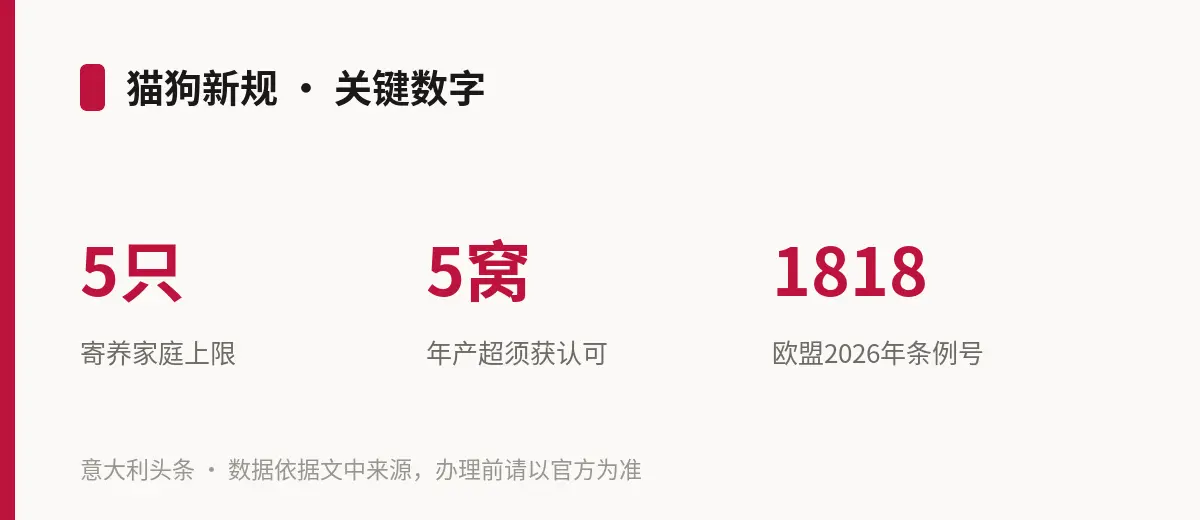猫狗新规 · 关键数字