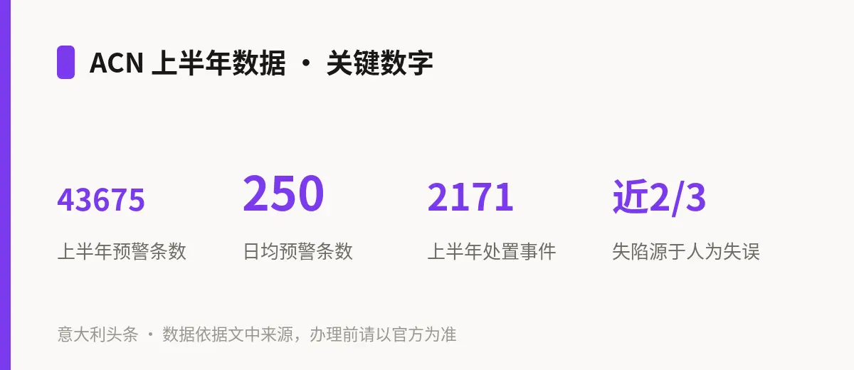 ACN 上半年数据 · 关键数字