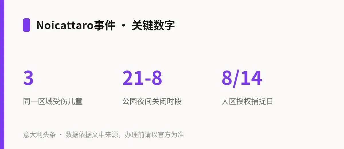 Noicattaro事件 · 关键数字
