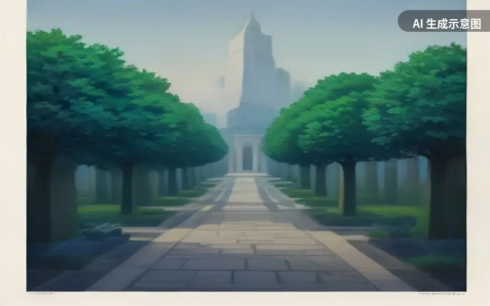 城市中纪念场所的示意画面(非事发地点)(AI 生成示意图,非真实照片)