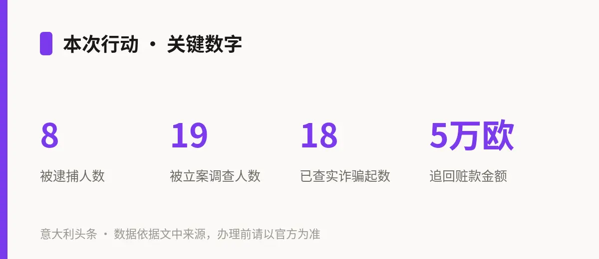 本次行动 · 关键数字