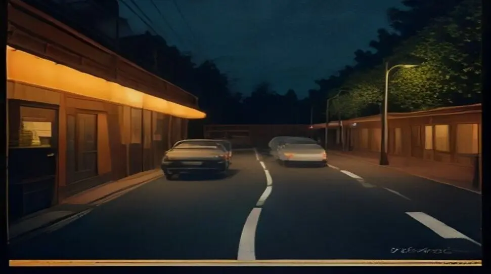示意画面:夜间停车场