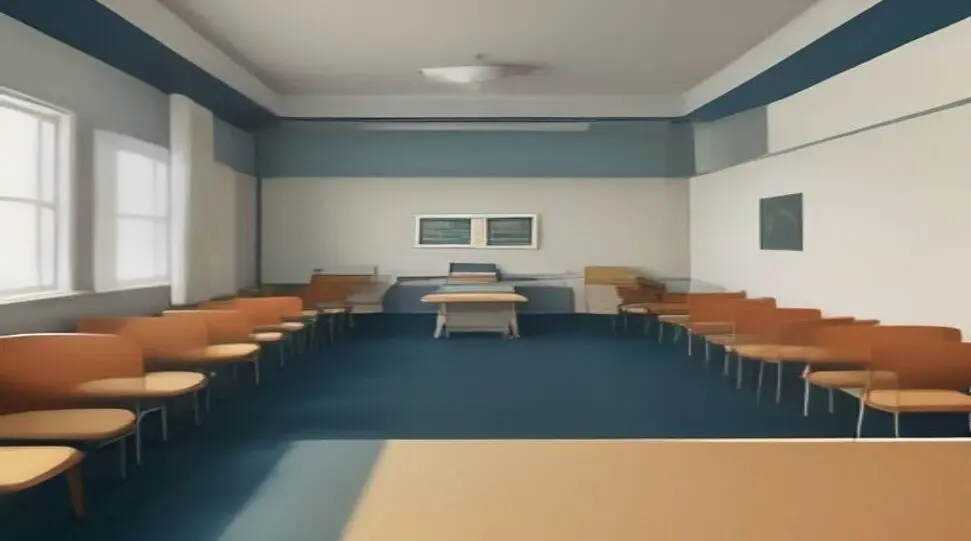 示意图:医院候诊区里空着的座椅