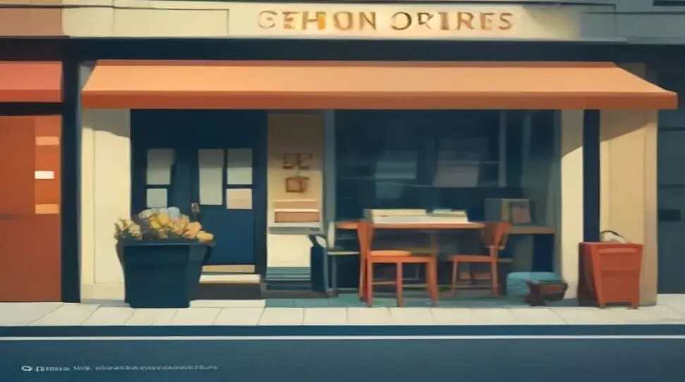 示意图:夜间打烊后的临街小店