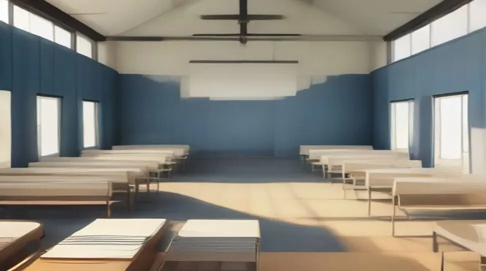 示意画面:纺织车间深处被改作宿舍的房间,门上贴着查封封条