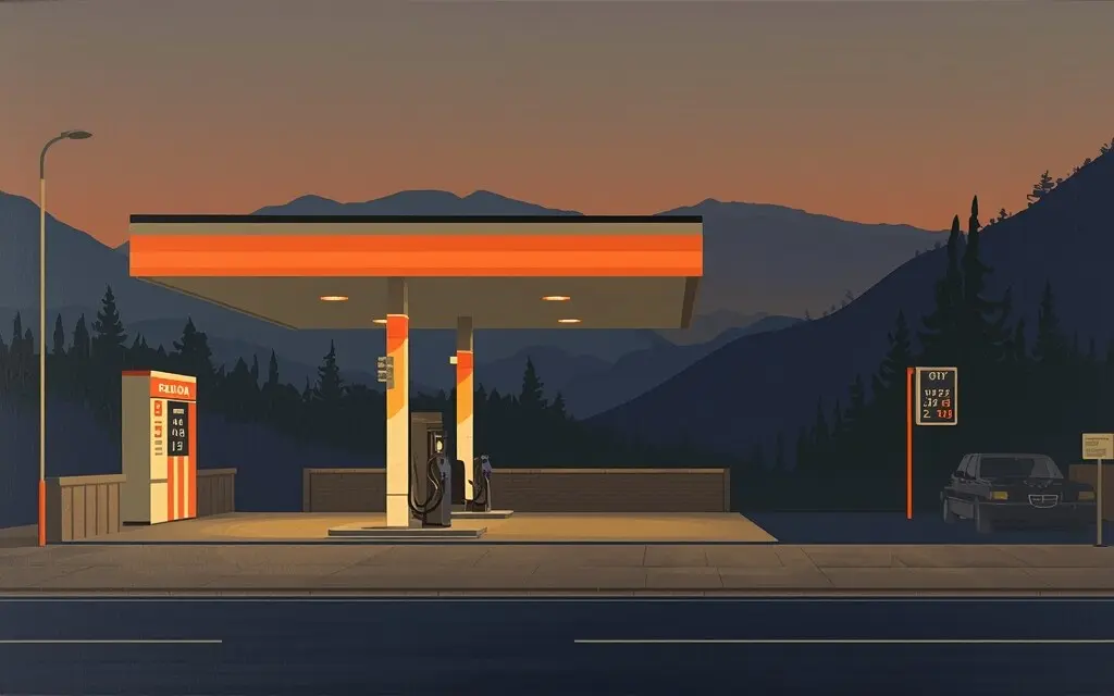示意画面：路边的加油站（与本报道所涉具体加油站无关）