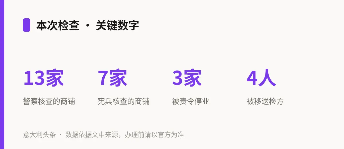 本次检查 · 关键数字