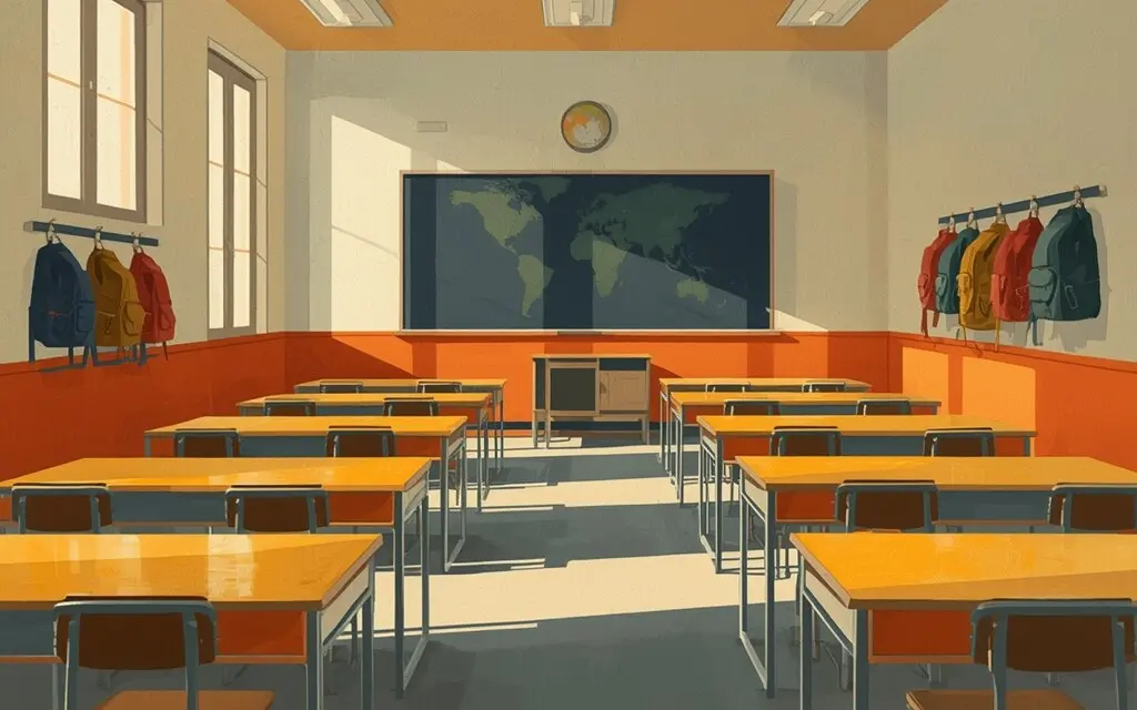 示意画面：意大利一间小学教室，与报道所涉任何学校无关
