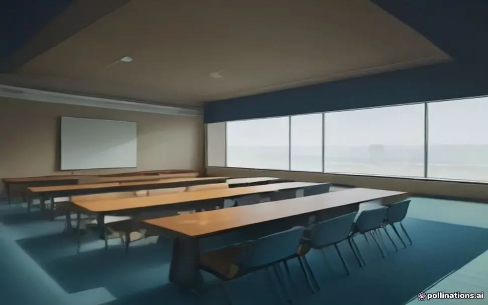 示意画面：空荡的会议大厅