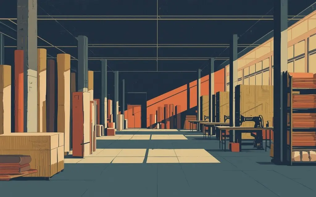 示意画面:意大利某纺织仓库内景,与报道所涉场所及当事人无关