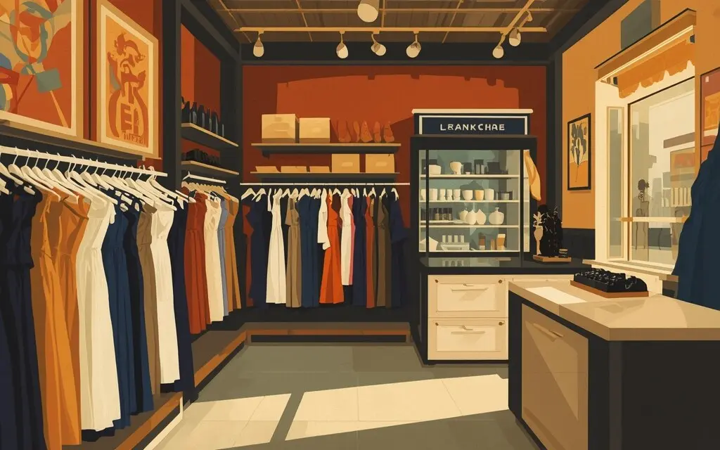 示意图:服装商店内景