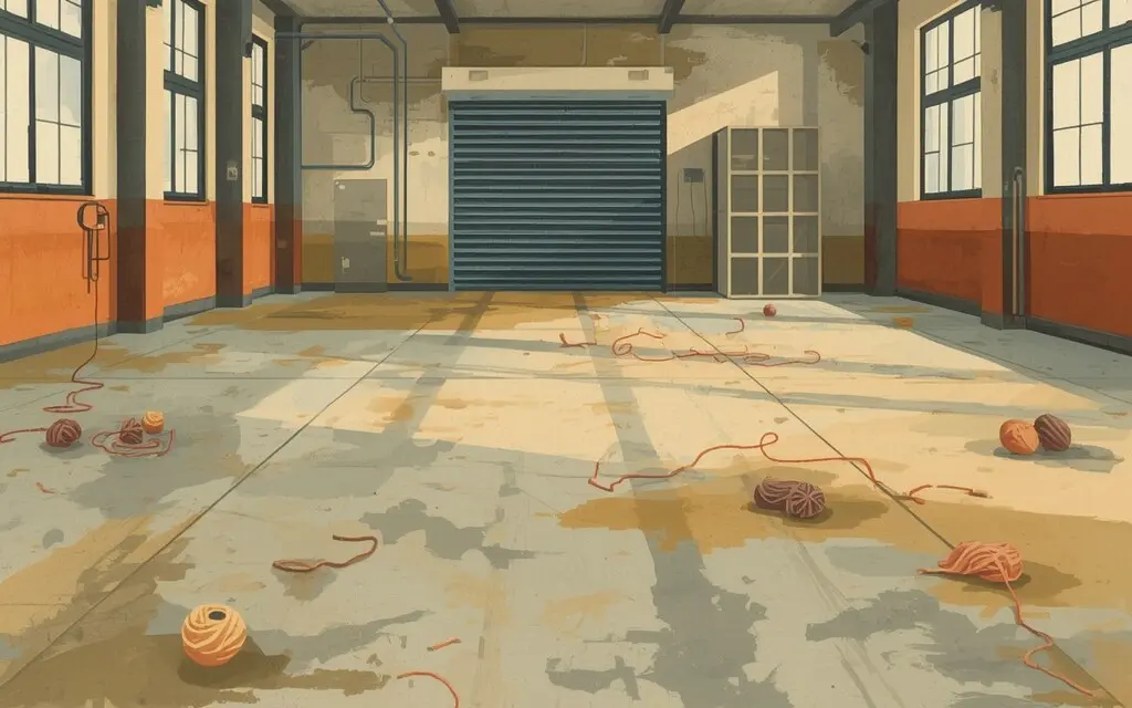 人去楼空的针织作坊,与本报道所涉企业与人员无关(示意画面,非现场照片)